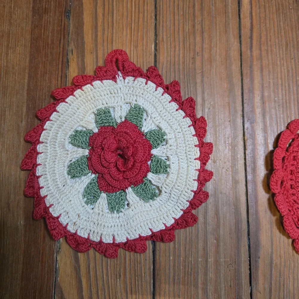 Handmade vintage crocheted